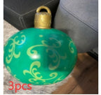Inflatable Christmas Ball Outdoor Decoration 60cm – Weather Resistant PVC Christmas Decoration
