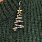 Spiral Christmas Tree Dangle Earrings