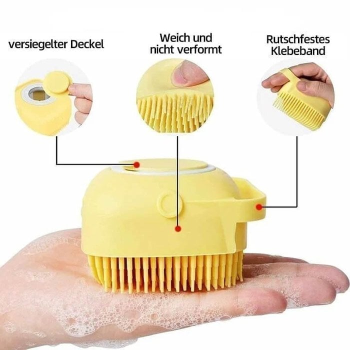 Bathroom Pet Bath Brush Massage Soft Silicone Comb Pet