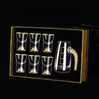 Sparkling Golden Handcrafted Drink Glassses Set