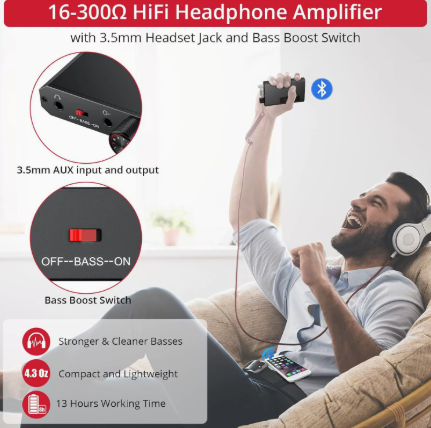 Portable HIFI headphone amplifier for serious music lovers