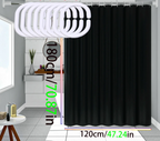 AquaShield Black Shower Curtain – Waterproof, Stylish and Eco-Friendly – Pure Black Design