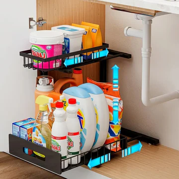 2 Tier Slide Out Under Sink Organizer
