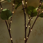 LED Willow Branch Lights in Ceramic Vase