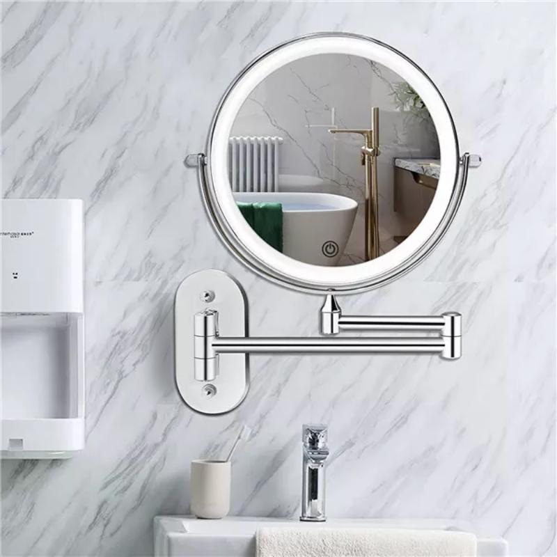 Magnified Rechargeable LED Makeup Mirror | Adjustable Brightness, up to 10x Magnification & Portable for Flawless Makeup Application
