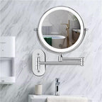 Magnified Rechargeable LED Makeup Mirror | Adjustable Brightness, up to 10x Magnification & Portable for Flawless Makeup Application
