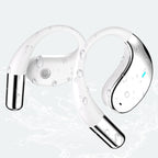 Wireless earbuds with open ear and LED display