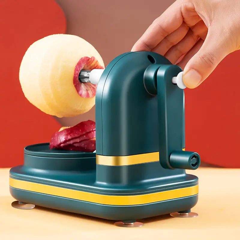 Simple vegetable and fruit peeler with hand crank – For effortless peeling