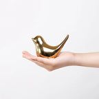 Nordic Golden Ceramic Bird Decoration for Modern Home Decor
