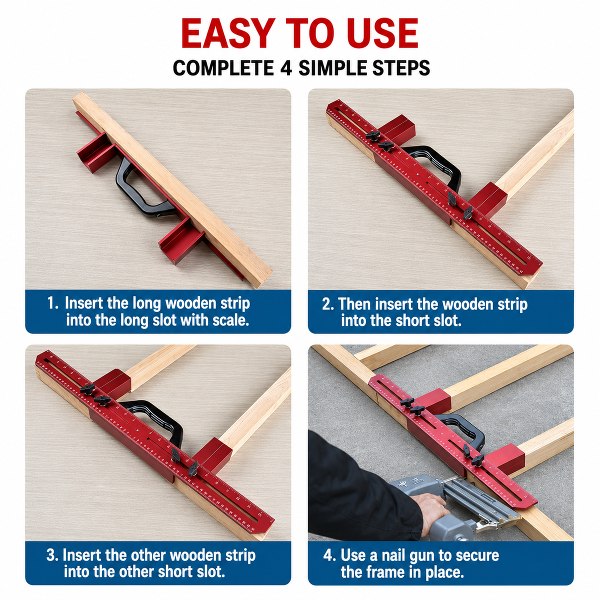 Adjustable Woodworking Framing Stud Layout Tool (Up to 30")