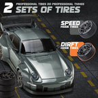 1:24 RC Drift Car | 4WD, LED Wheels & USB Rechargeable for Indoor and Outdoor Racing Fun