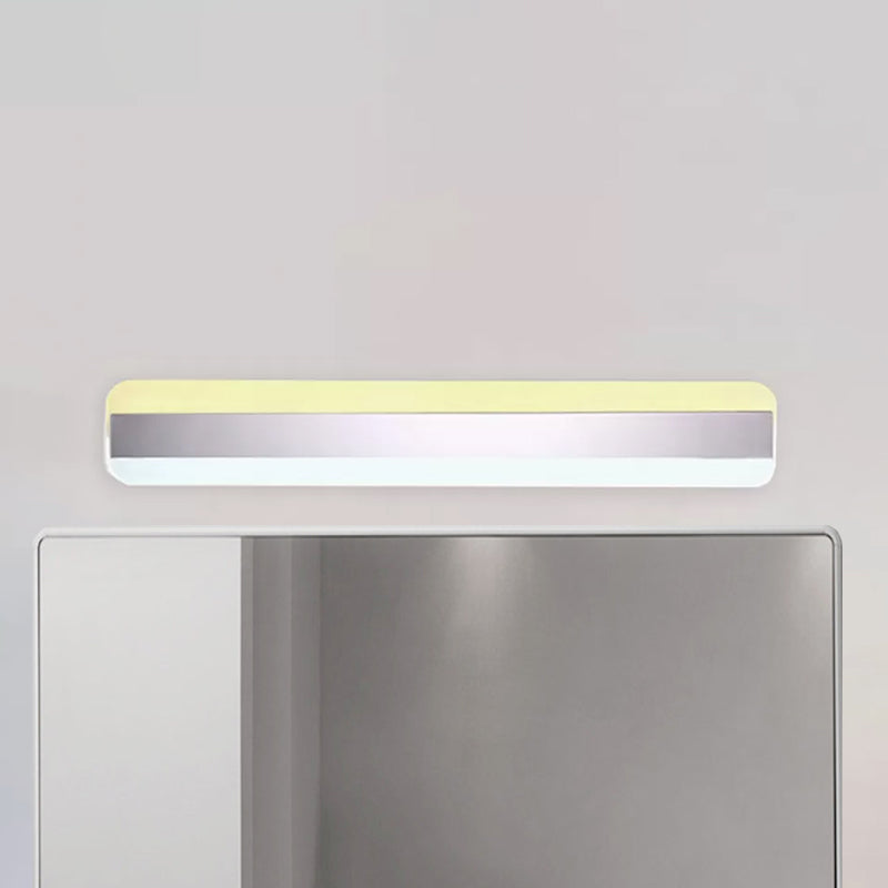 31.5"/39"/47" Width linear makeup mirror light modern acrylic LED bathroom light above the mirror with reflector