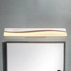 Acrylic Rectangular Makeup Mirror Lamp Simple 16"/19.5"/23" Width LED Bathroom Light over Mirror in Warm/White, Water and Fog Resistant