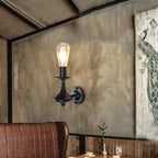 Metal Exposed Bulb Wall Lighting Industrial 1/2 Light Dining Room Wall Lamp Fixture