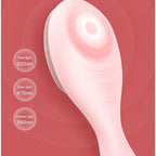 Electric facial cleanser with LED light & 42 °C heat technology | Silicone skincare device with sound vibration