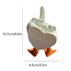Duck ornament in the shape of the middle finger
