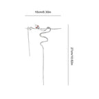 Silver Spiral Snake Tassel Hairpin