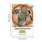 Strange medieval owl calendar 2024