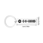 Music Code Plaque Keychain