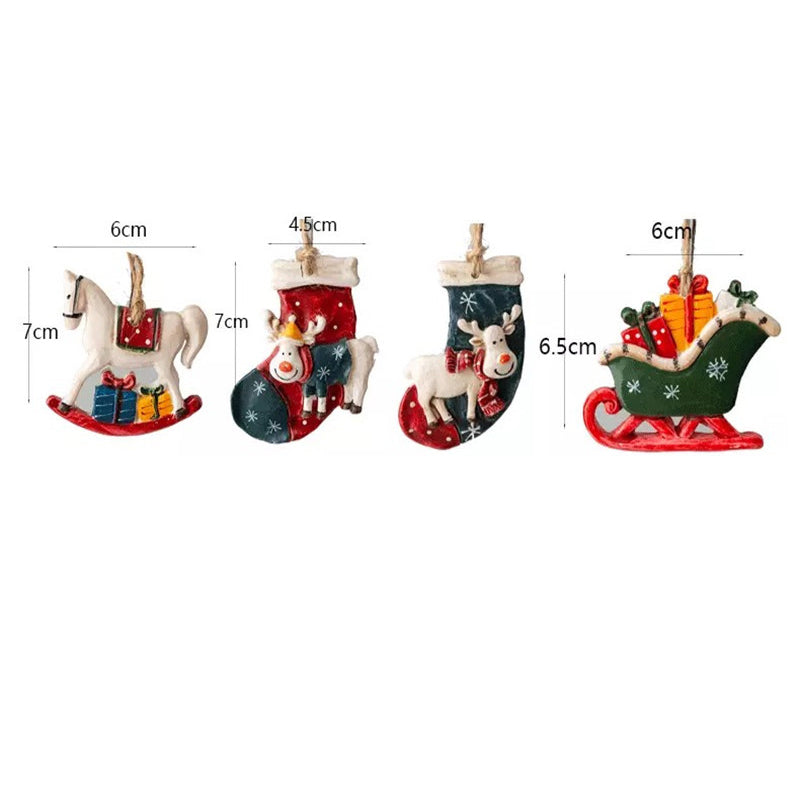 Christmas Tree Hanging Resin Ornament Pendant
