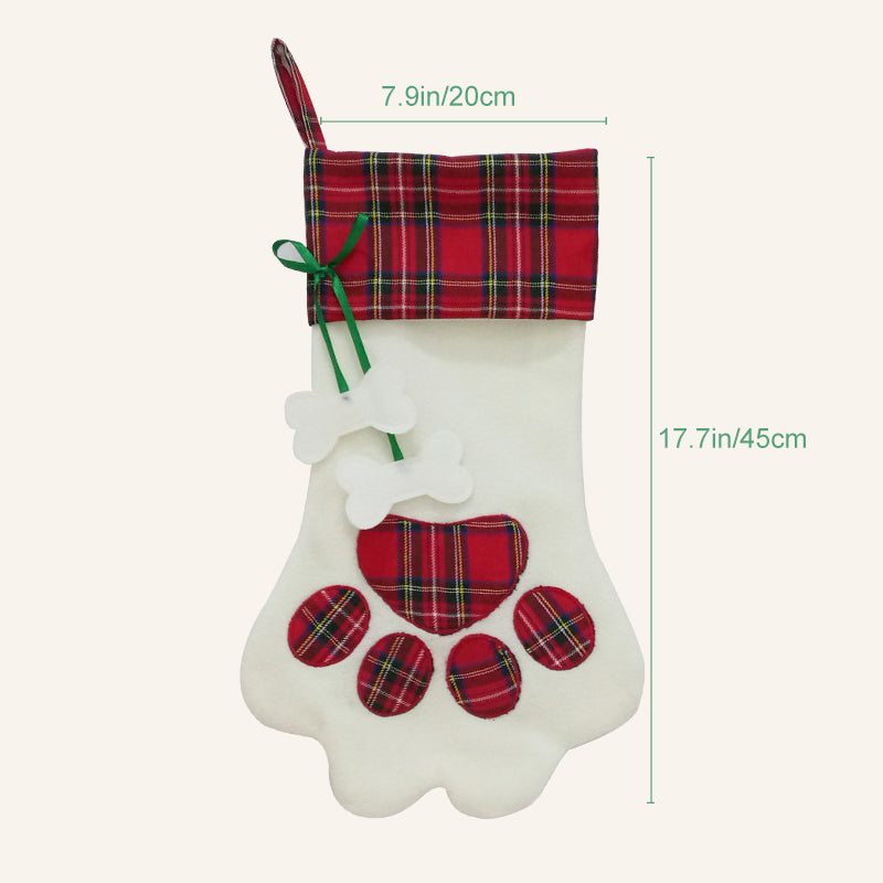Checked Christmas Socks