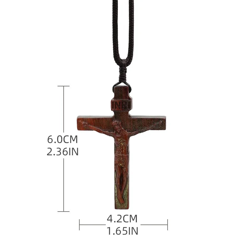 Jesus-Cross-Necklace made of Wood