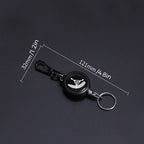 Keychain with retractable wire cable