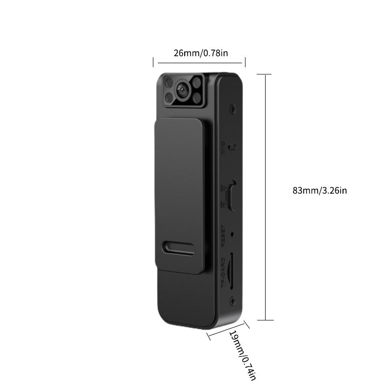HD Camera with Magnetic Back Clip