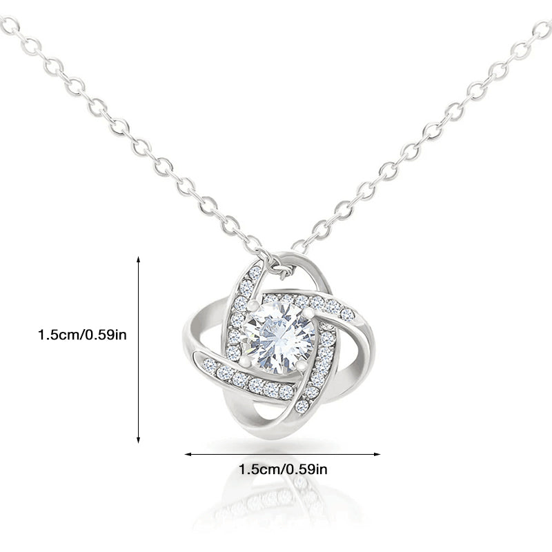 To my daughter dear knot necklace