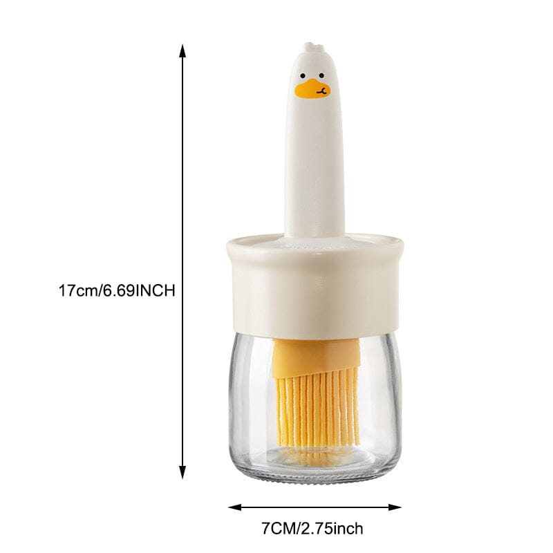 Oil dispenser with brush for BBQ