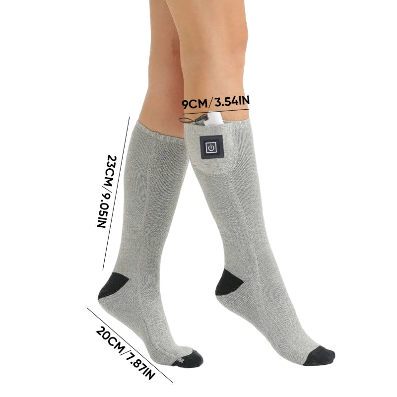 Heated socks with adjustable temperature