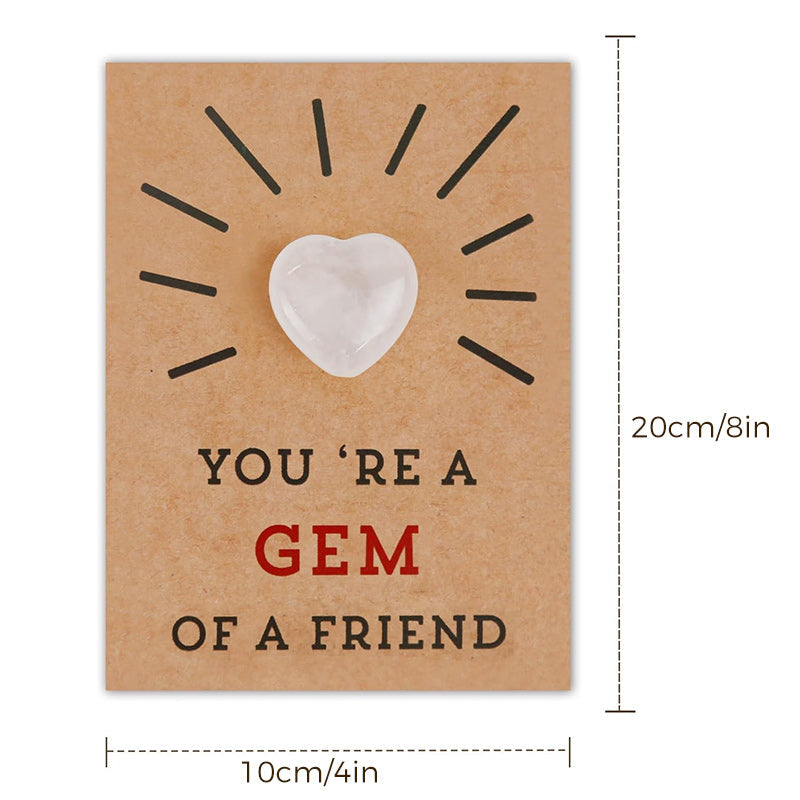 24-pack Valentine's Day cards with heart-shaped crystals