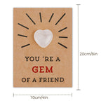 24-pack Valentine's Day cards with heart-shaped crystals