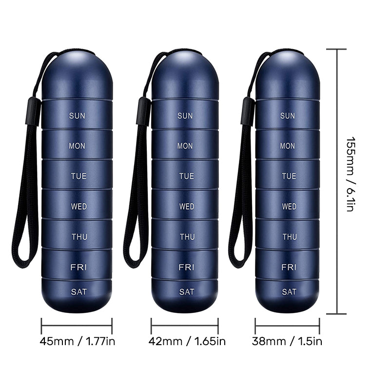 7-Day Portable Pillbox for Travel