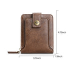 Men's New Short Fashion Multi-Cards Horizontal Zipper Wallet