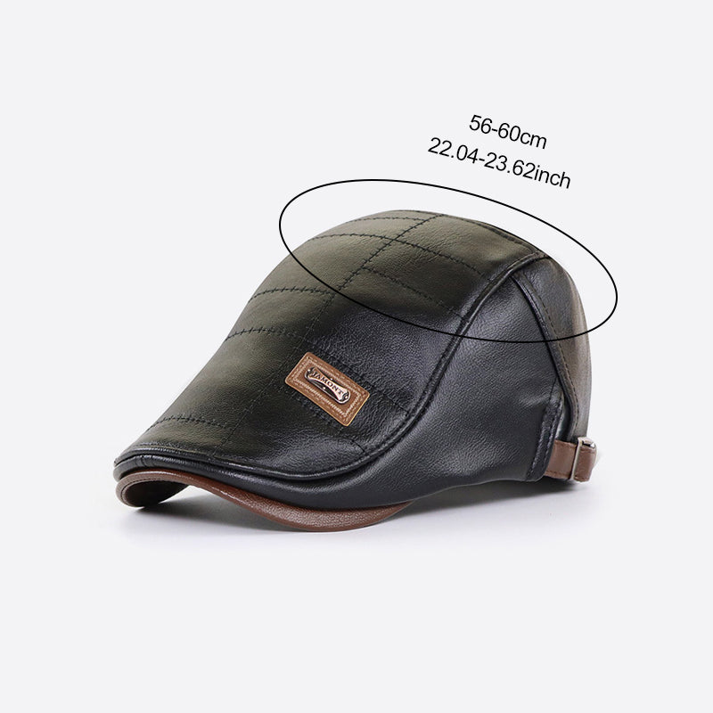 New trendy leather beret