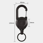 Automatic retractable wire rope outdoor keychain