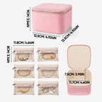 Leather jewelry box for travel