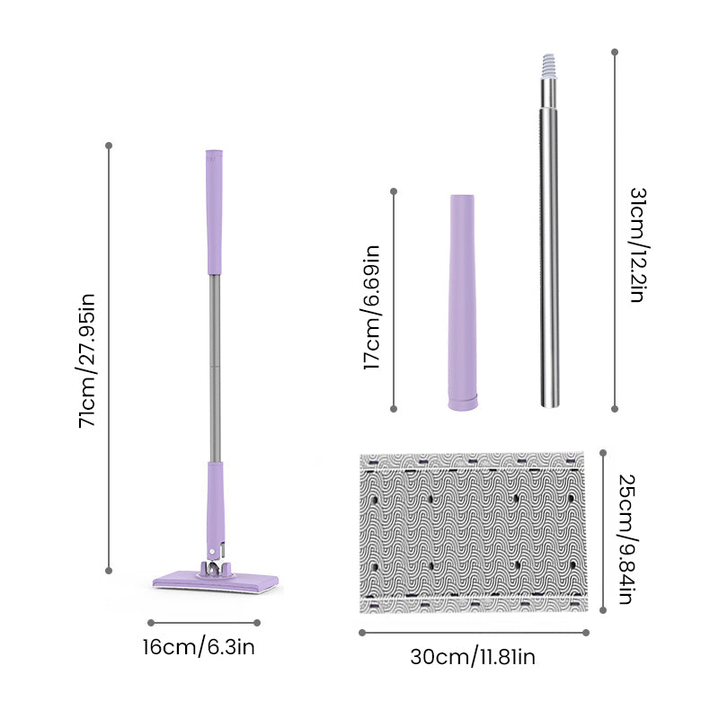 Mini Mop with Dust Cloth Clip