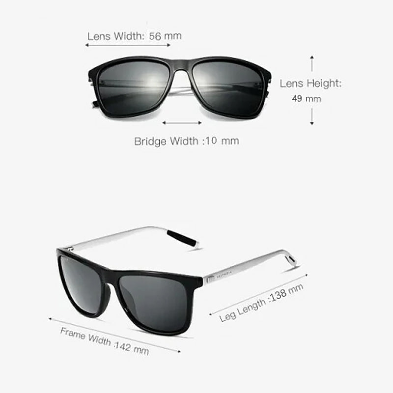 Polarized Sunglasses with Aluminum-Magnesium Frame