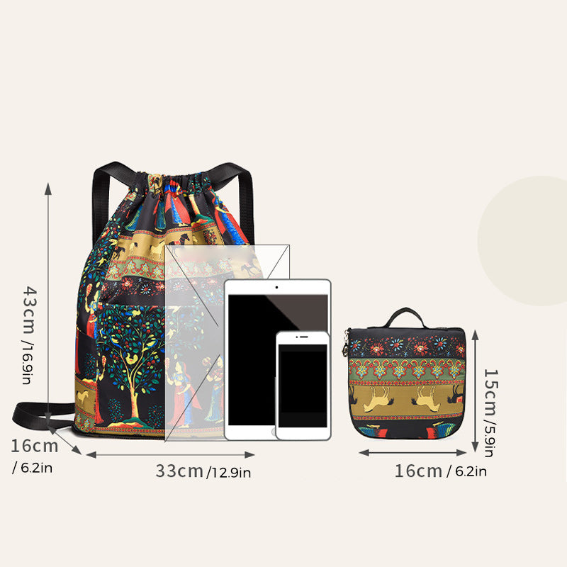 Drawstring, large capacity, dry-wet separation, travel sports backpack
