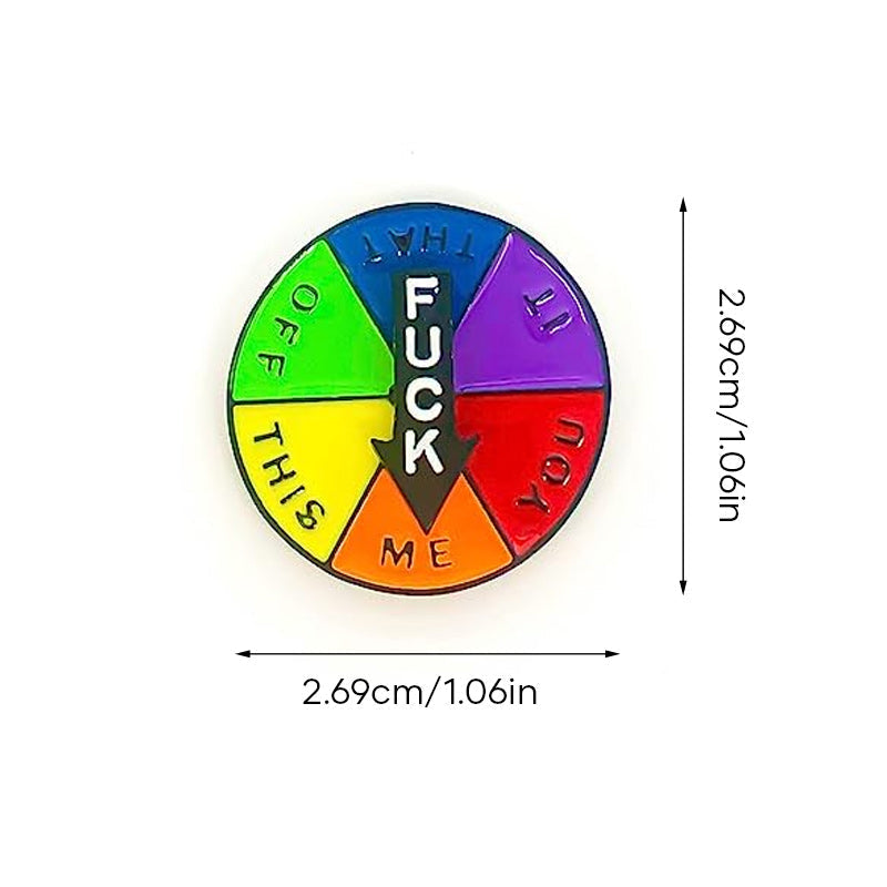 Funny rotating badge