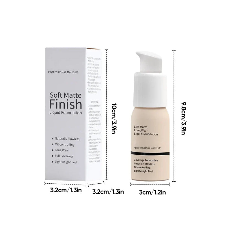 Soft matte liquid foundation