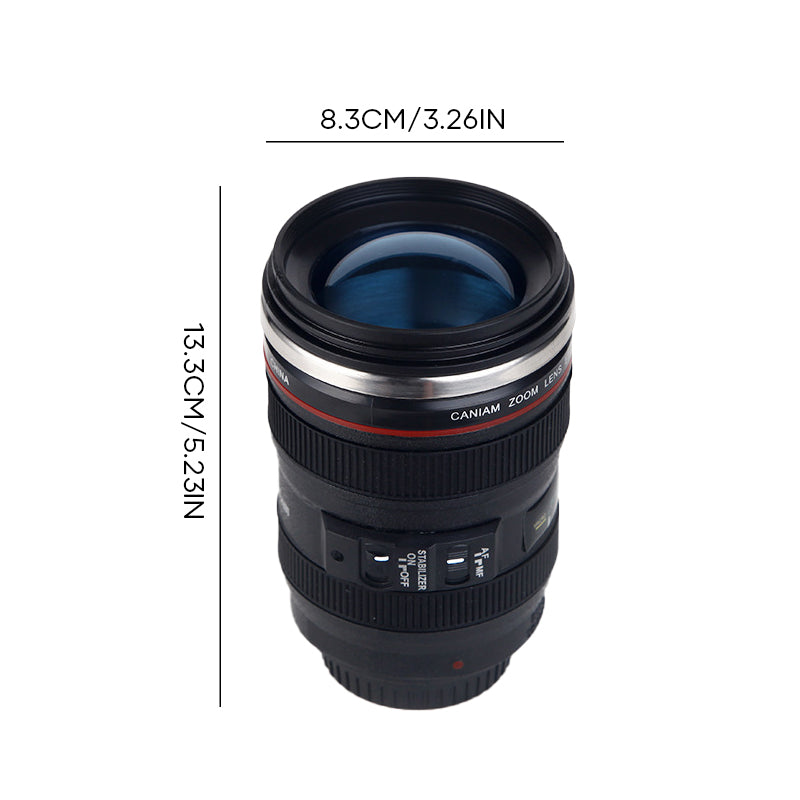Camera Lens Inspired Insulated Cup Coffee Mug
