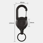 Outdoor Automatic Expandable Wire Rope Luya Theft Protection Tactical Keychain