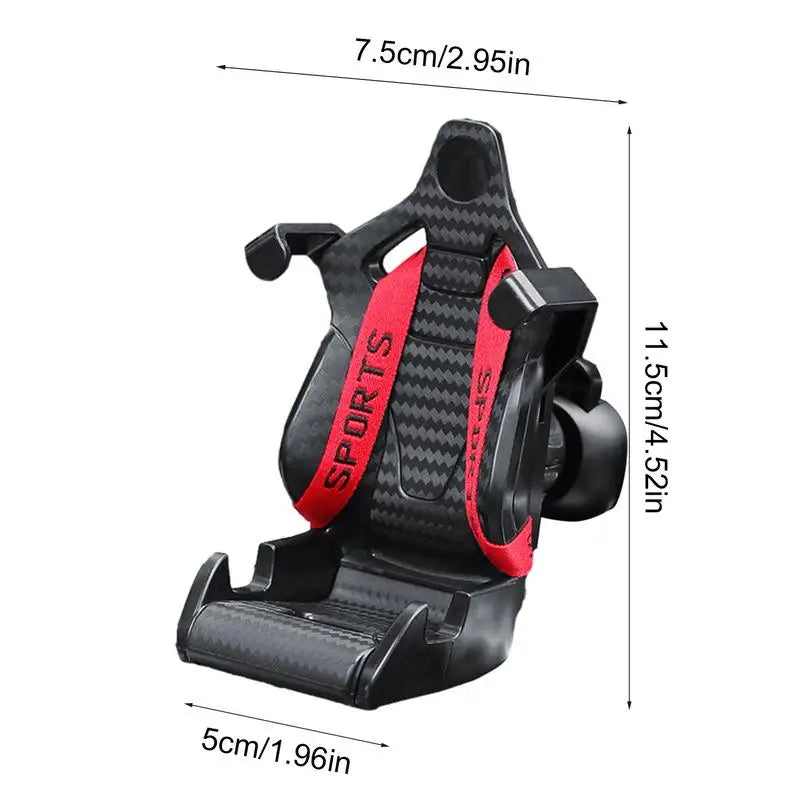 Racing seat with seatbelt