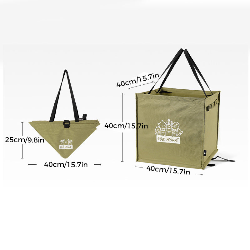 Foldable multifunctional trash can for outdoor use