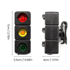 USB-rechargeable three-color bicycle light