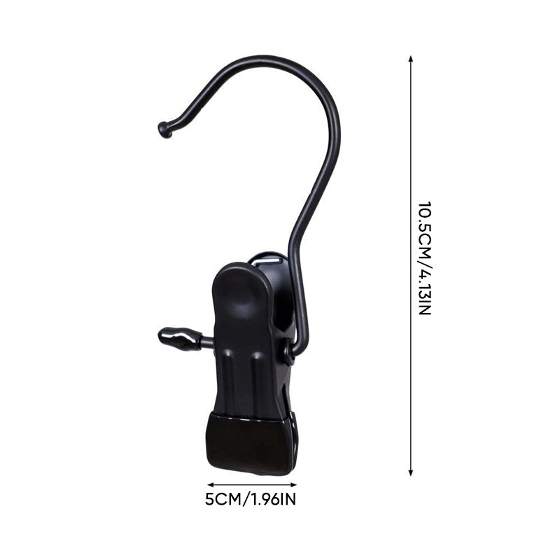 Space-saving portable travel hanger clips