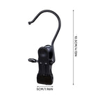 Space-saving portable travel hanger clips